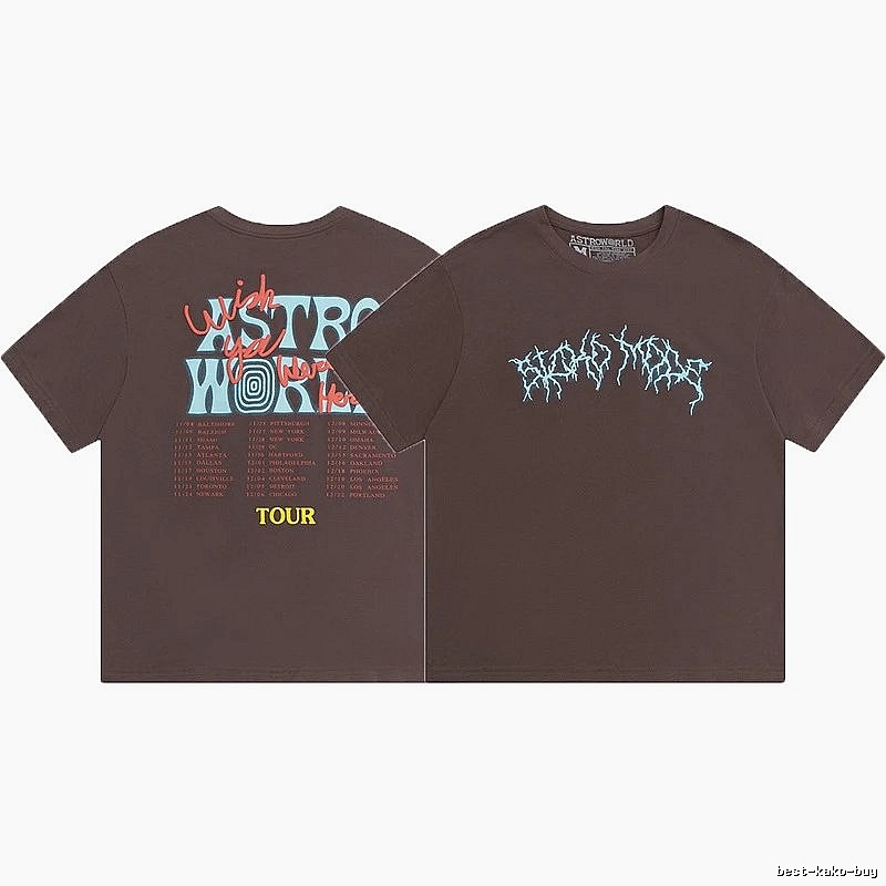 Travis Scott Logo Detail Graphic T-shirt Brown Travis Scott with Relaxed Feel