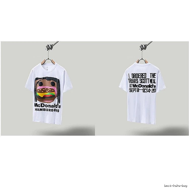Travis Scott x McDonald's Co-branded Street Style White T-shirt