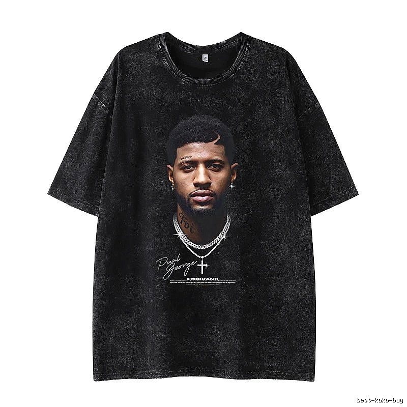 Tupac Logo Detail Portrait graphic T-shirt Black Tupac Collage with Relaxed Feel