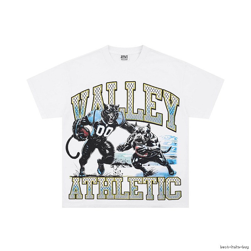 Valley Sports American Retro White Short-sleeve T-shirt