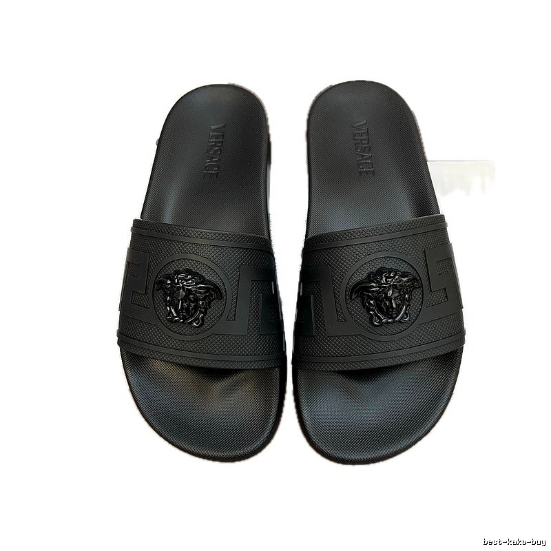 Versace Medusa Luxury Style Black Slides