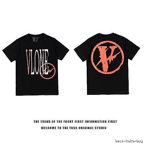 Vlone Monogram Logo T-shirt Black Purple Vlone for Casual Outfits