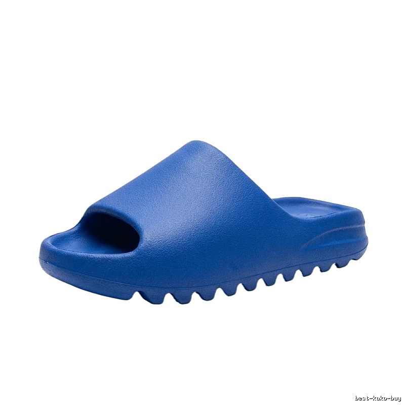 Yeezy matte blue slippers